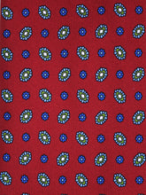 NADA Red English Printed Silk 3 fold Necktie